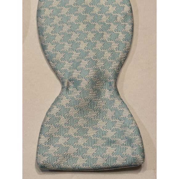 R Hanauer bow tie Silk Carolina Blue UNC Tarheels Made In USA Checkered - Picture 2 of 9